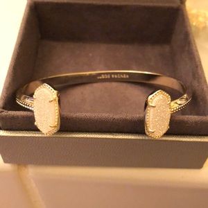 Kendra Scott white sparkly and silver bracelet.